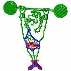 Bodybuilder Embroidery Design 5